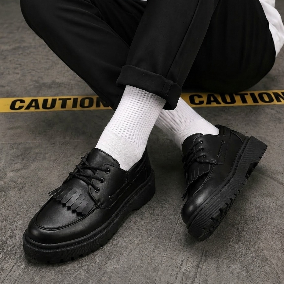 INFINITY STENZA - Sepatu Formal Pantofel Pria Hak Tinggi Kerja
