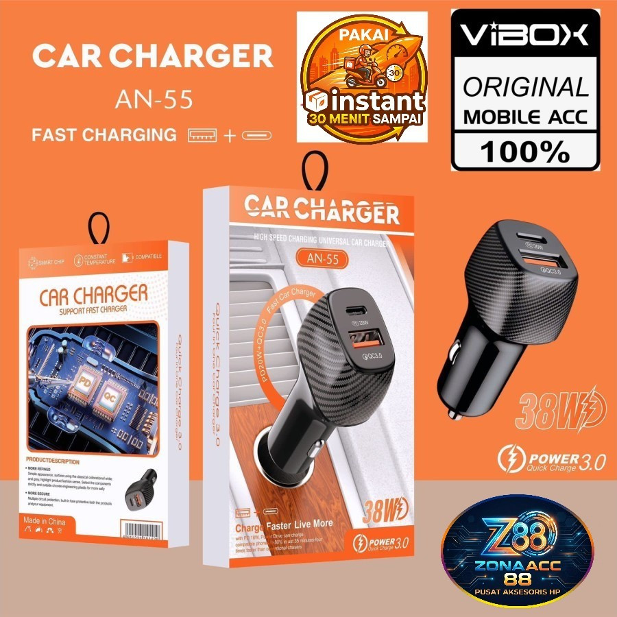 Charger Mobil Vibox AN55 Batok Saver Mobil Vibox AN-55