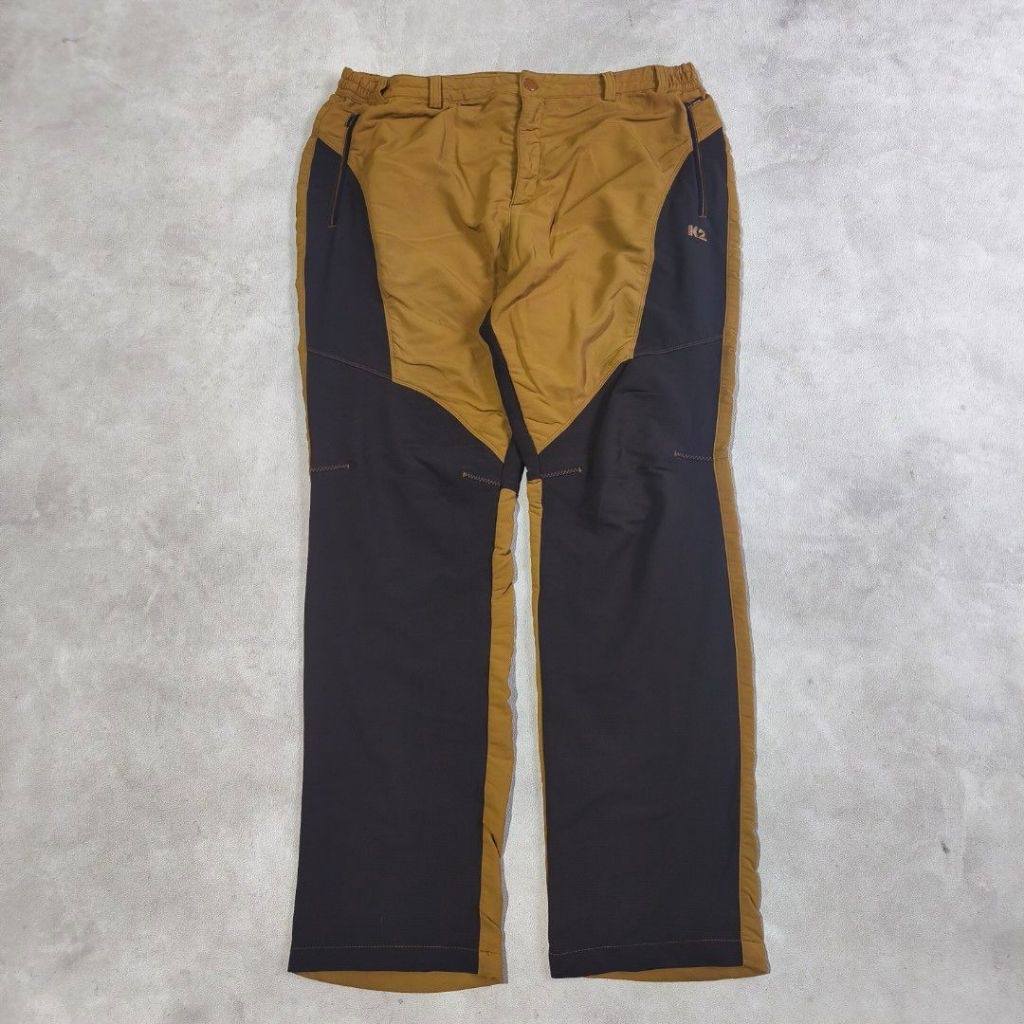 Celana panjang outdoor hiking gunung k2 coklat Softshel thermal