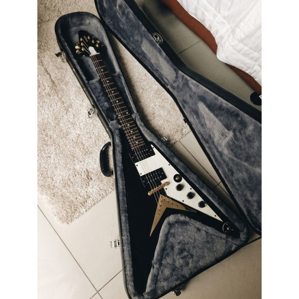 Epiphone Flying V Korina Gold Gibson Upgrade