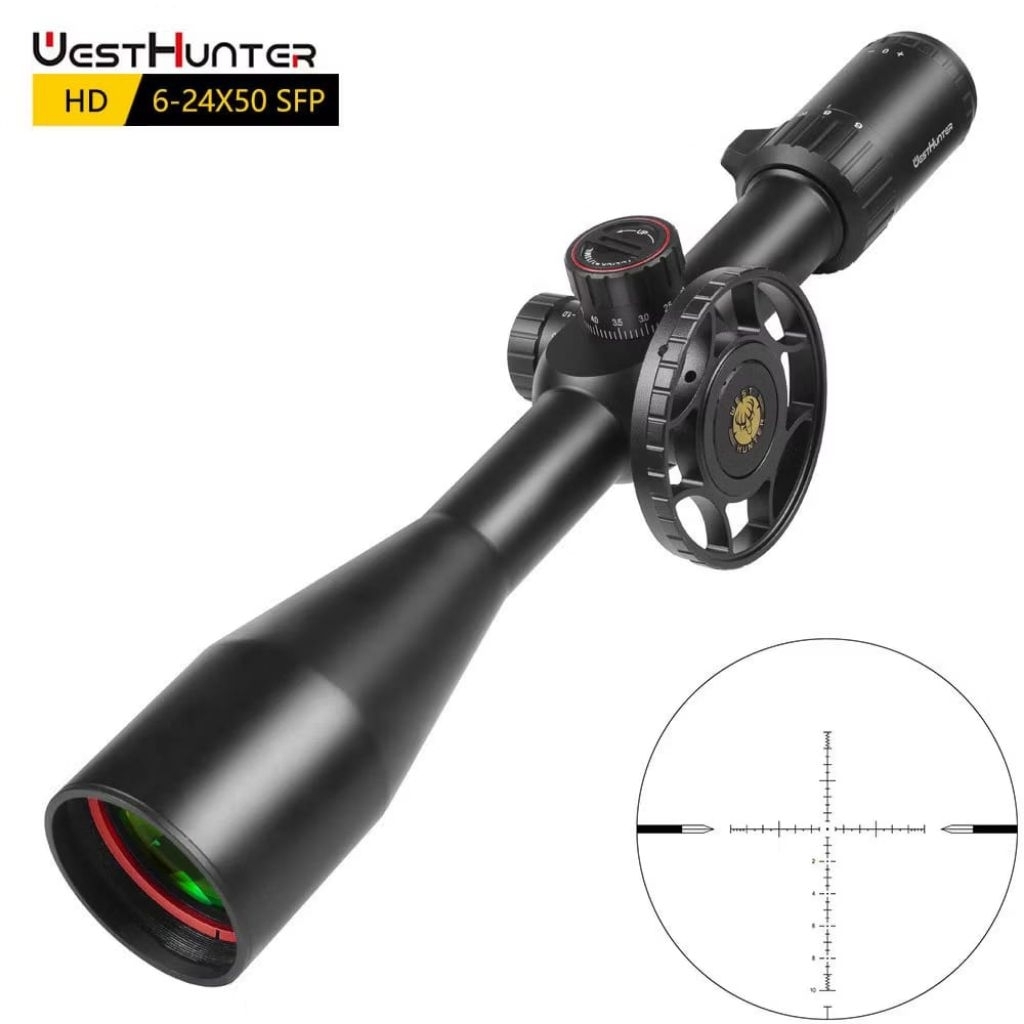 telescope westhunter hd 6-24x50 sfp shockproff