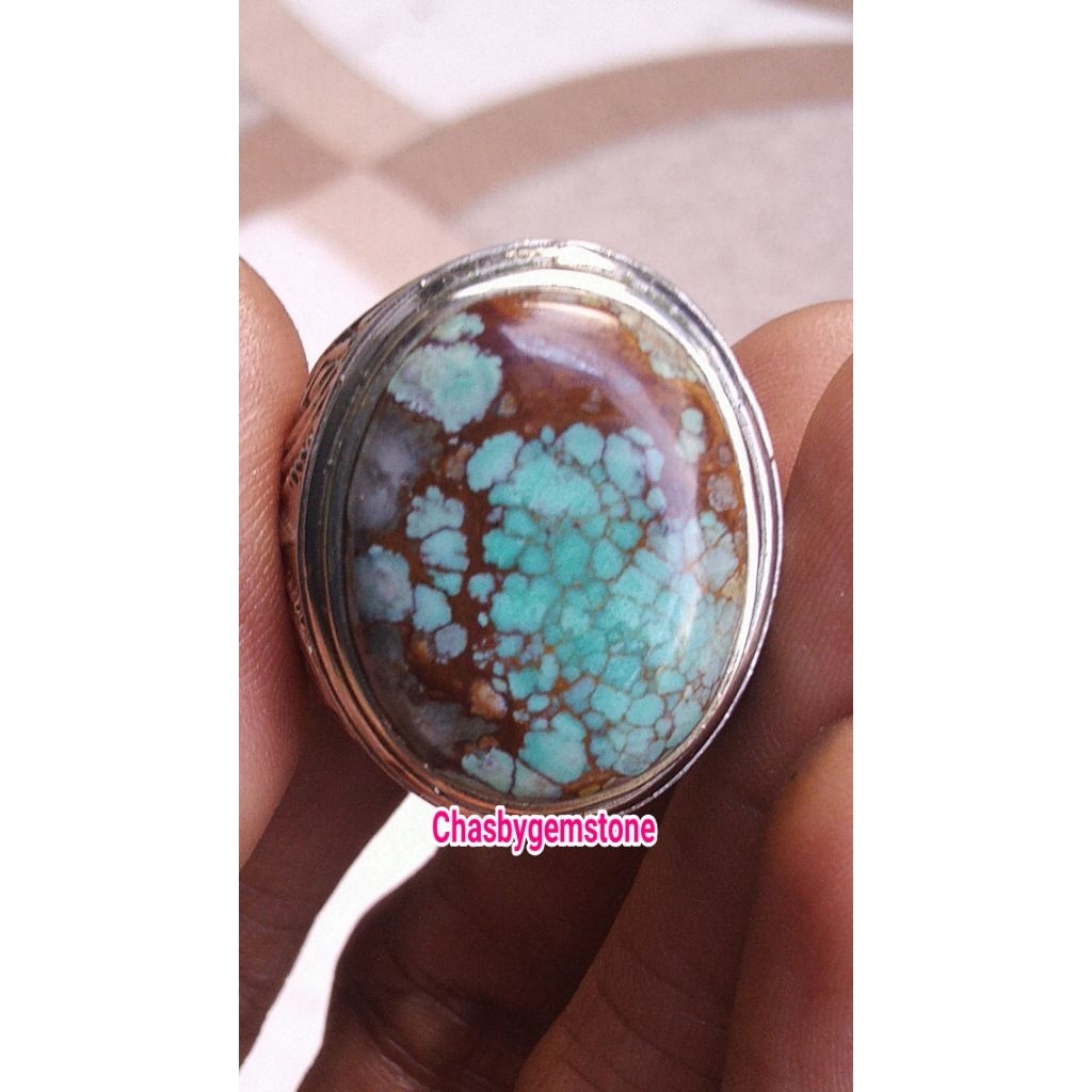 Natural Batu Pirus Persia serat kura-Batu Pirus Persia serat kura cadas merah kuno