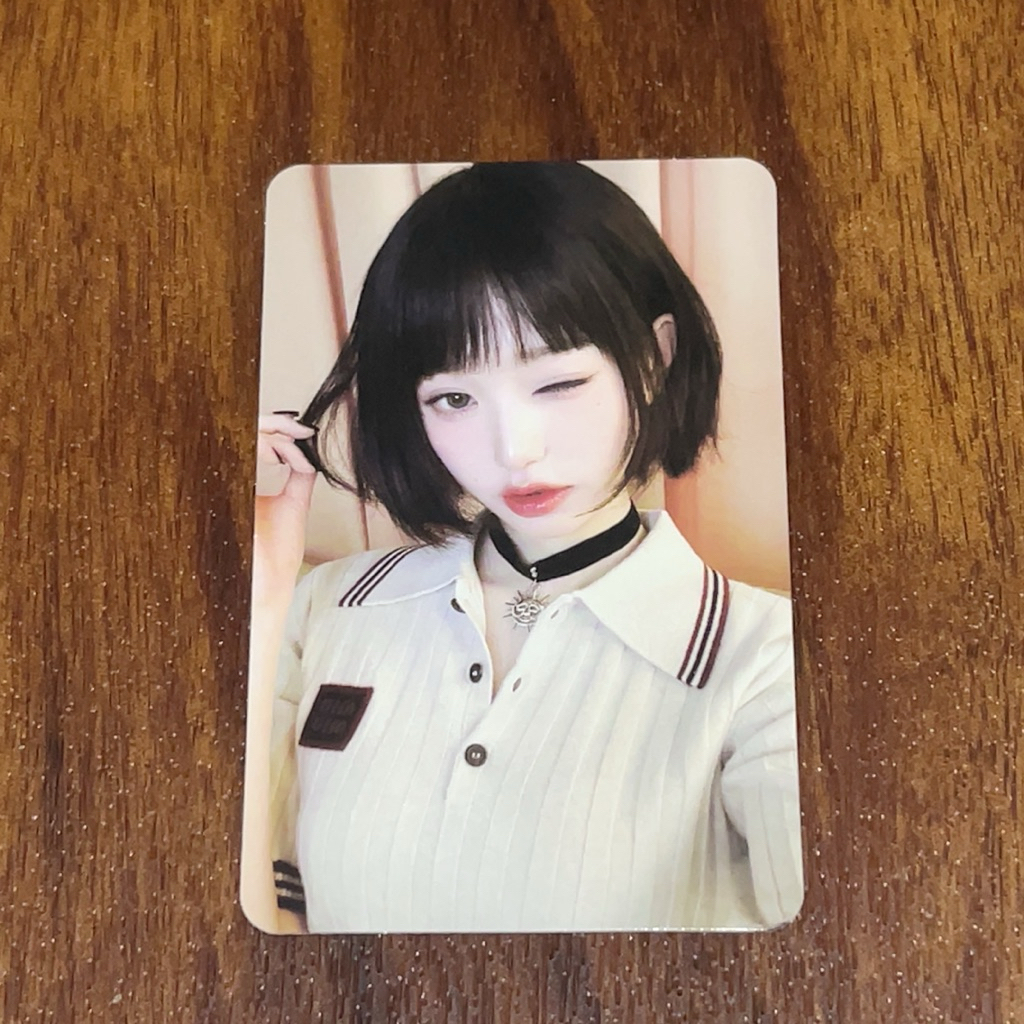 Wonyoung IVE hapa kristin bob bondol  short hair photocard pc benefit jang wonyoung girlgroup kpop o