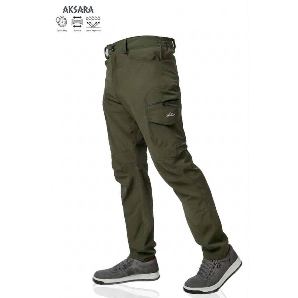 Aksara Series Lingga Celana Outdoor Pria Wanita Celana Gunung Panjang Celana Hiking Camping Strech Q