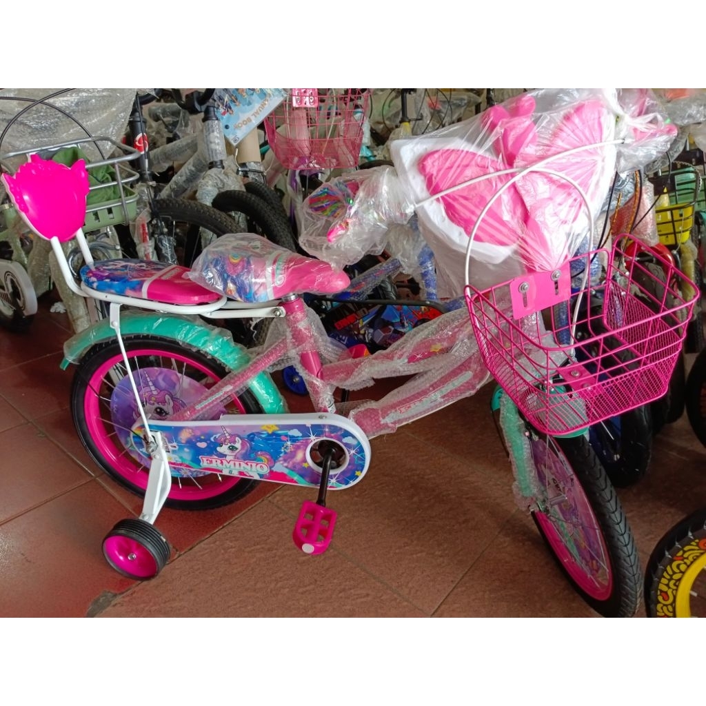 sepeda mini anak erminio 12inch ada musik dan lampu