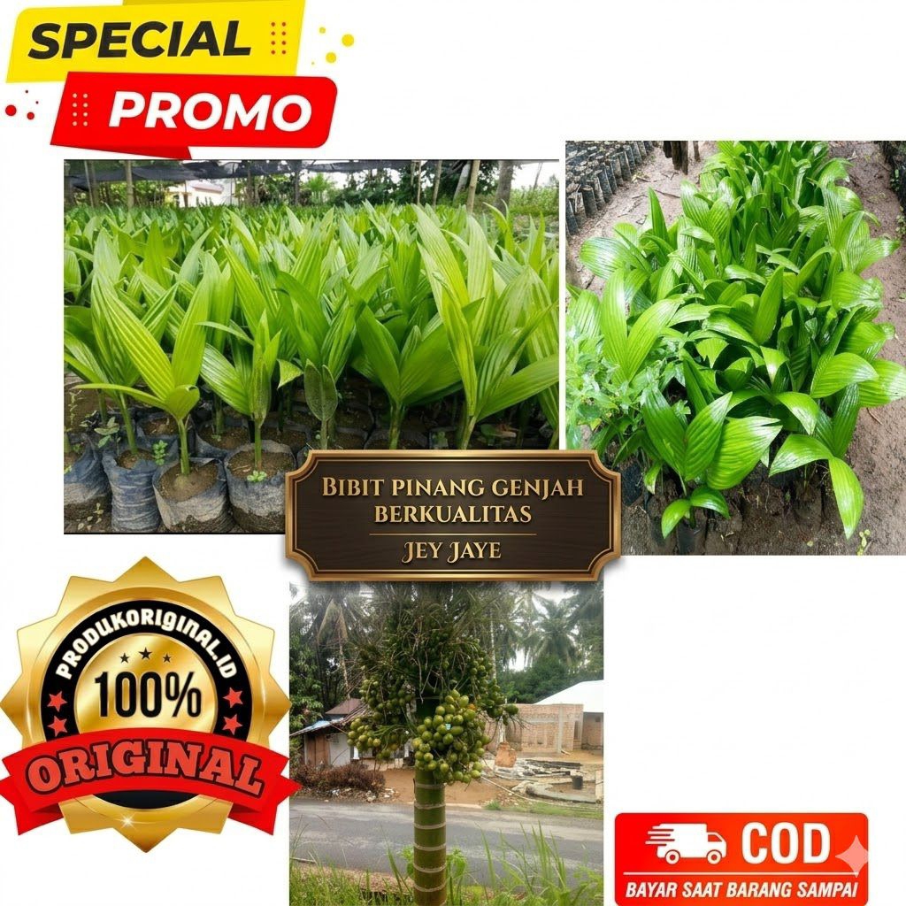 Bibit pinang betara unggul (bibit pinang sudah berdaun siap tanam