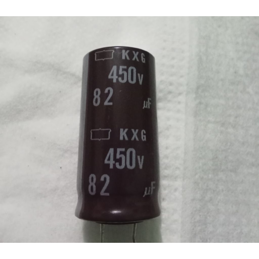kapasitor elko 82uf 450v KXG capasitor elco 450v 82uf