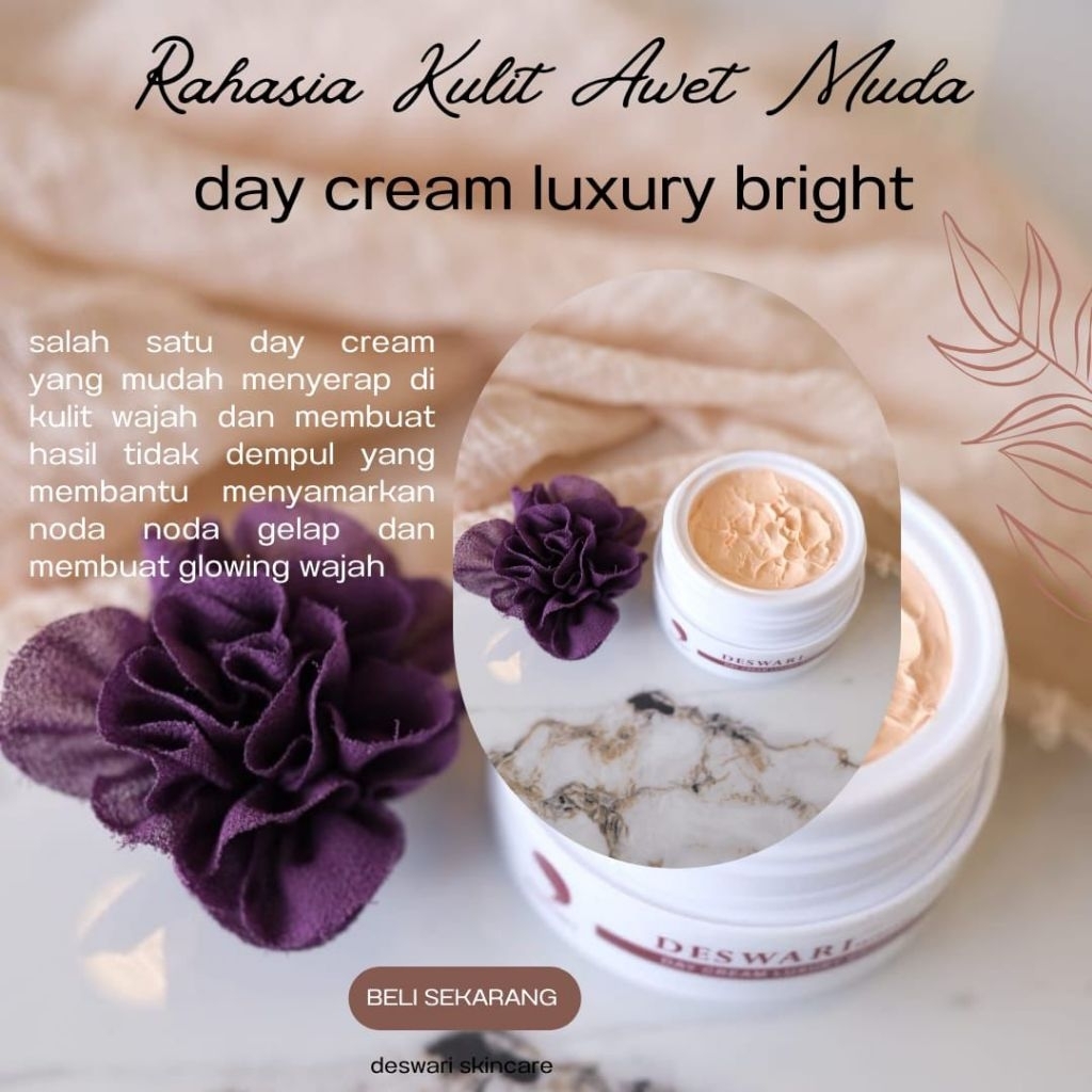 Deswari skincare Day cream luxury bright Cream siang spf 30++ Deswari skincare