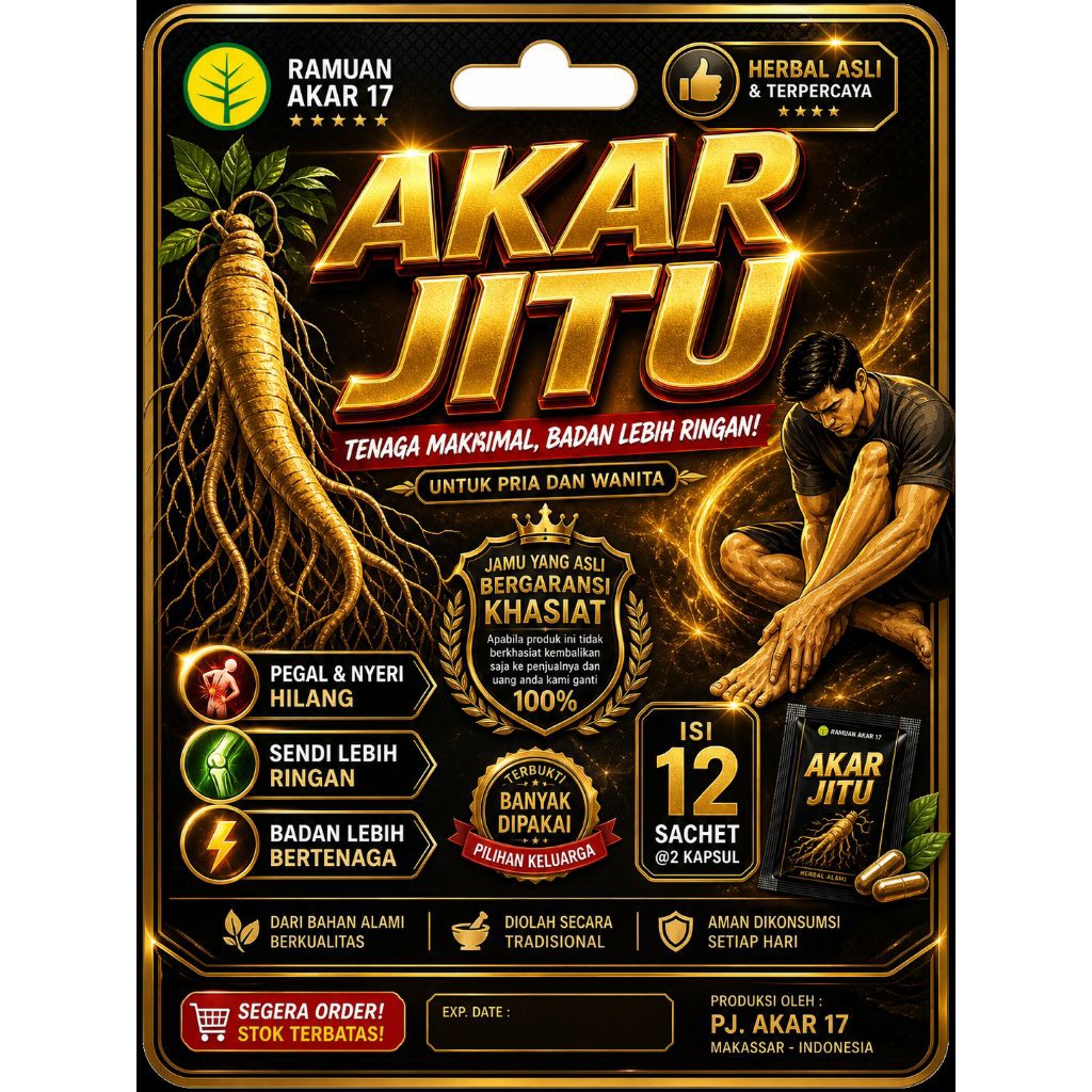 Akar jitu herbal asam urat original 12shset