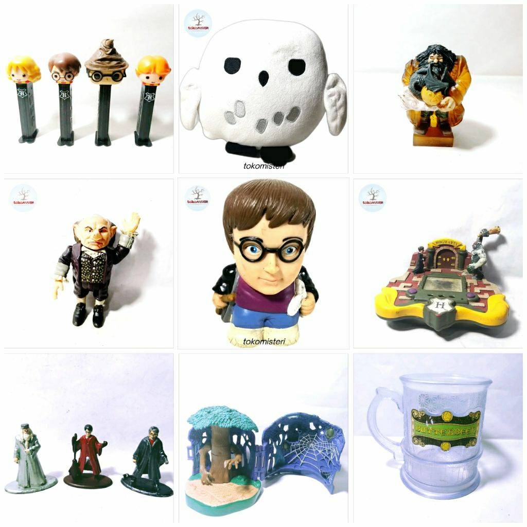 Celengan Diorama Gimbot Pez Boneka Sekolah Penyihir Burung Hantu Harry Potter Hermione Dumbledore Ro