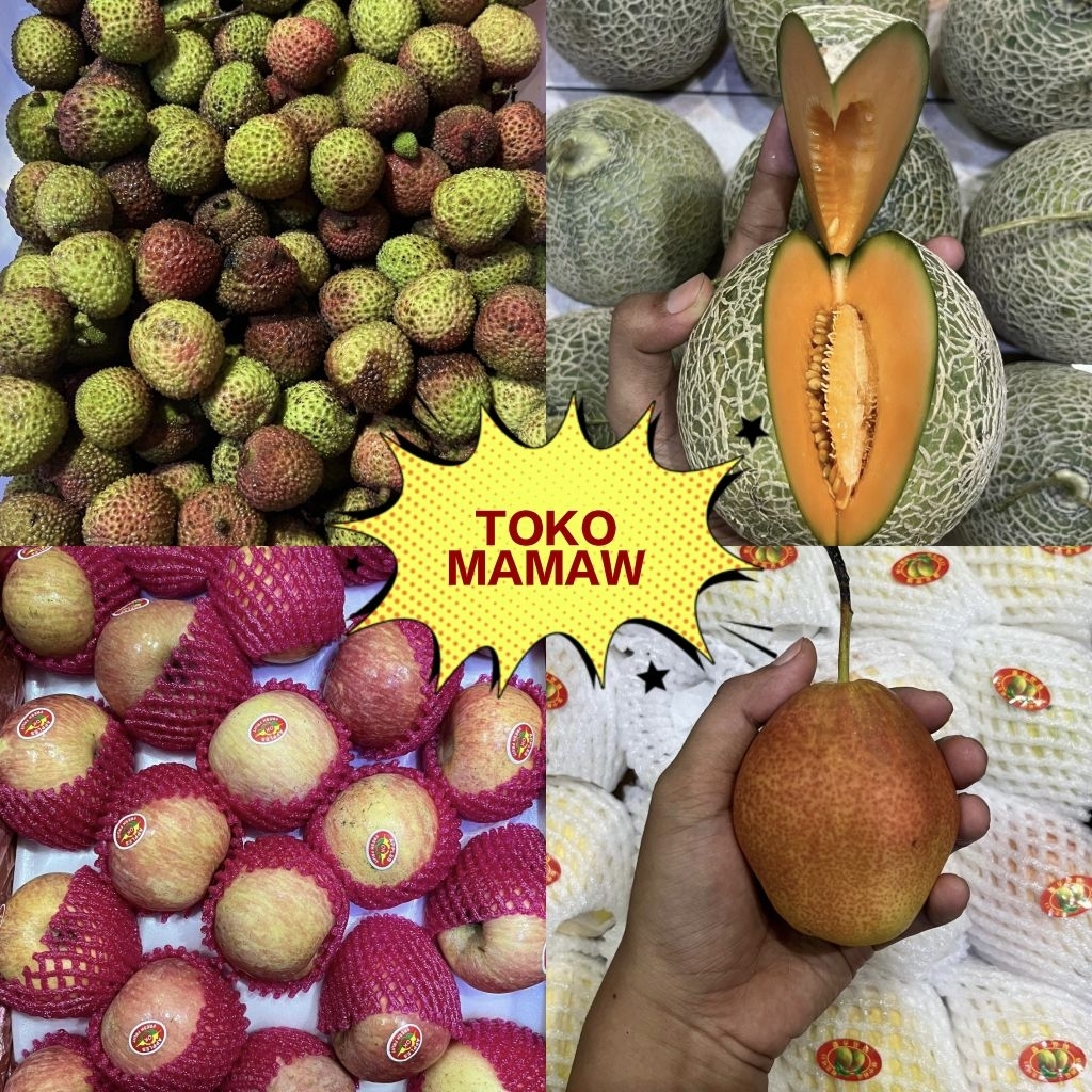 (INSTAN SURABAYA) BUAH SEGAR 1KG/ 500g PEAR/APEL/LECI/DURPAS/MELON FUJIAWA/JERUK WOGAN/JERUK MANDARI