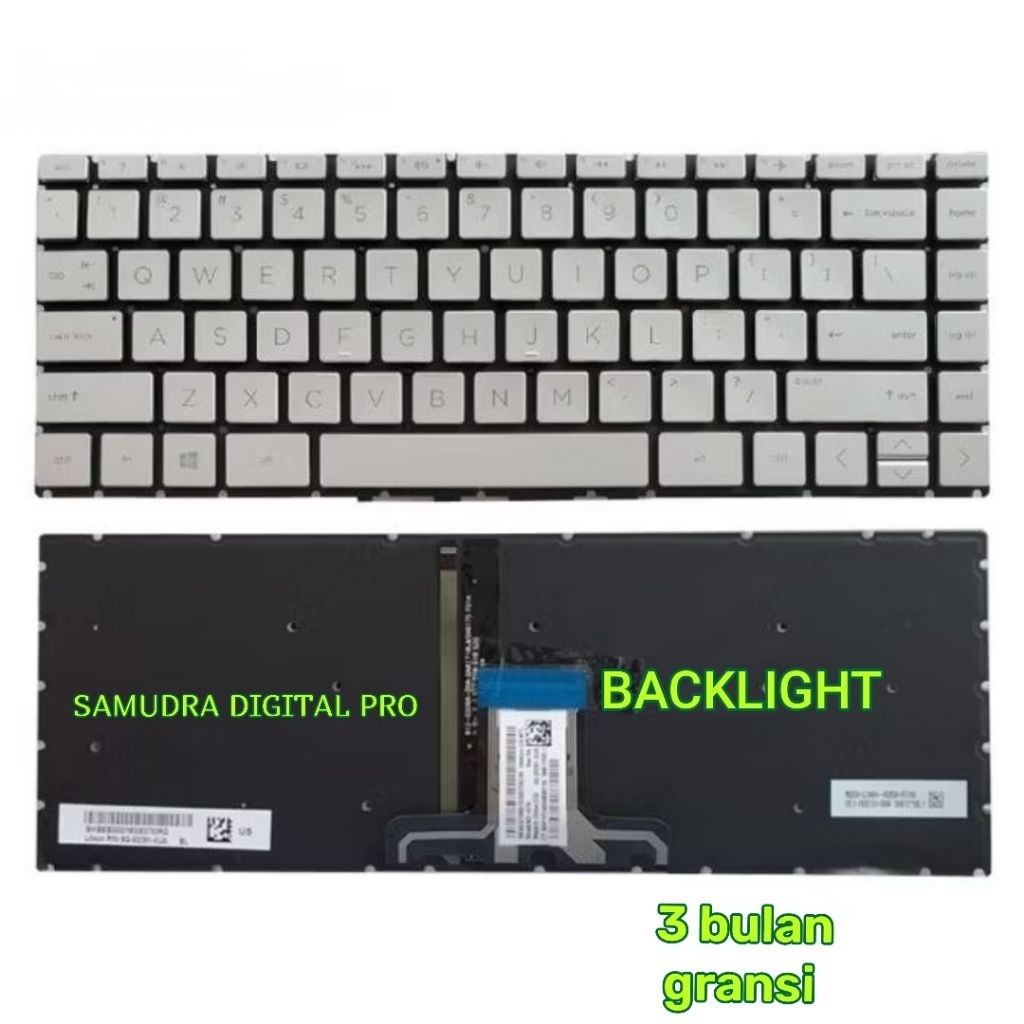 Keyboard Laptop hp 14s-dq5152TU hp 14s-dq5118TU hp 14s-dq5001TU warna silver