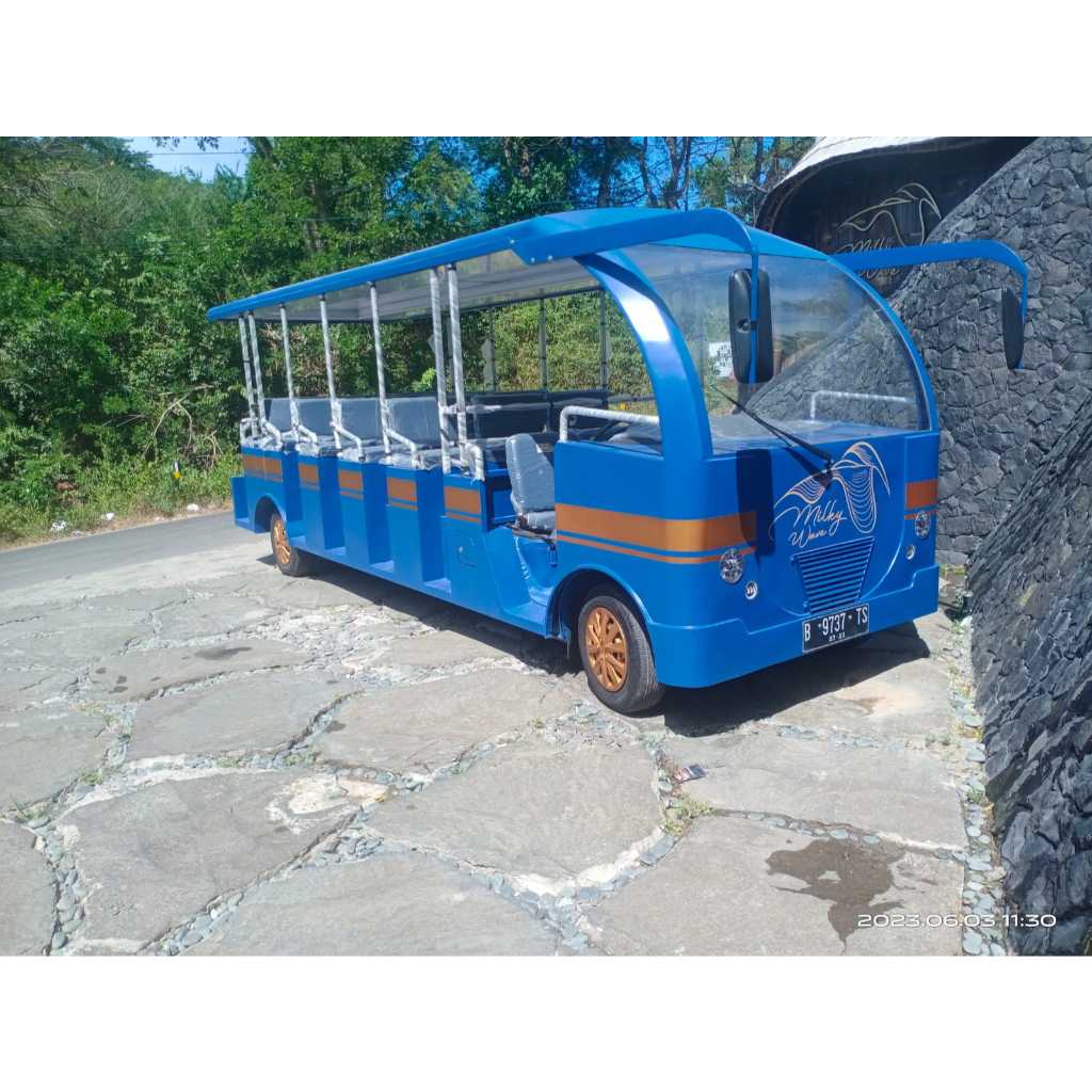 Odong odong kereta mini wisata shuttle bus playground anak mesin mobil l300