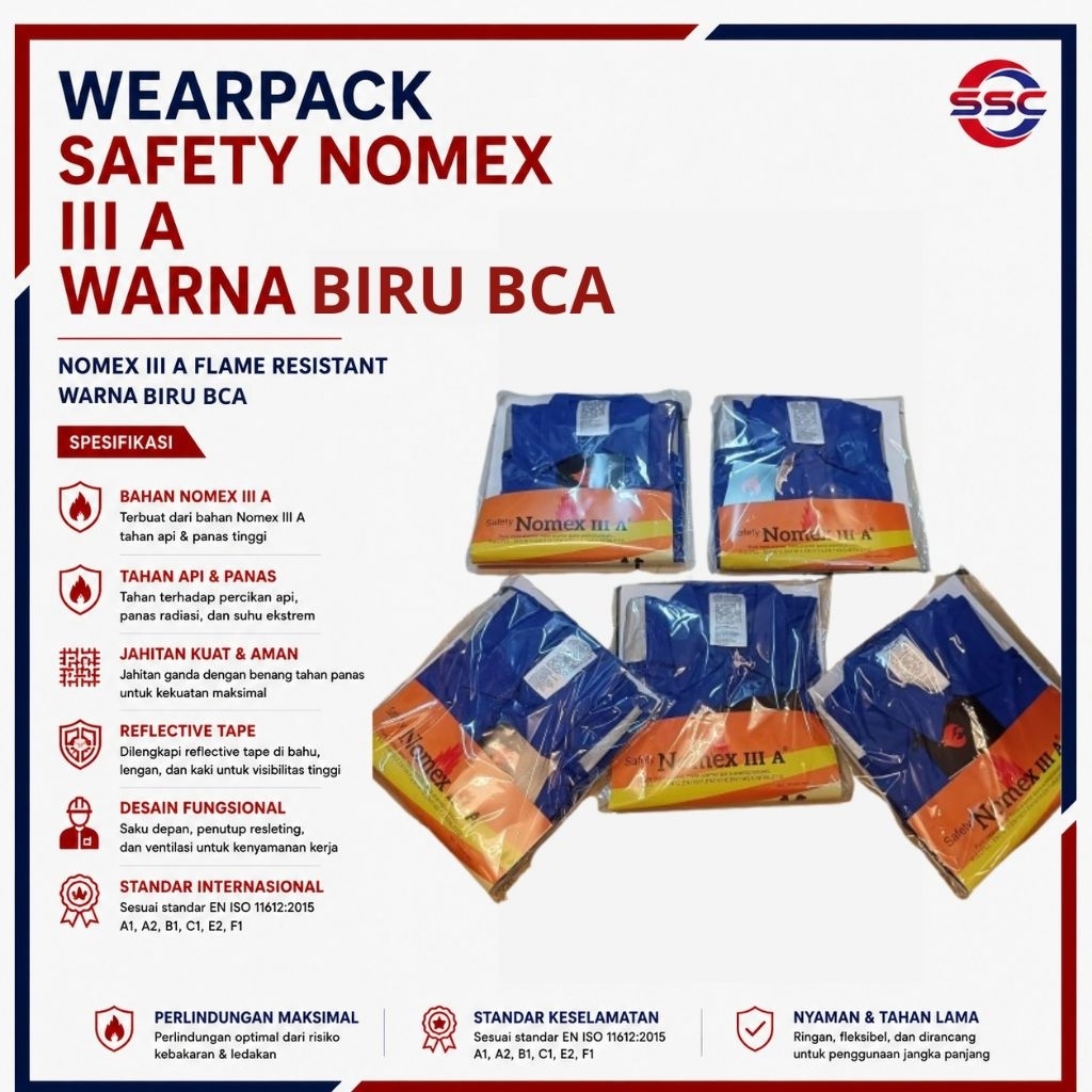 Nomex IIIA Wearpack Coverall Biru / Nomex Berkualitas ( Promo )