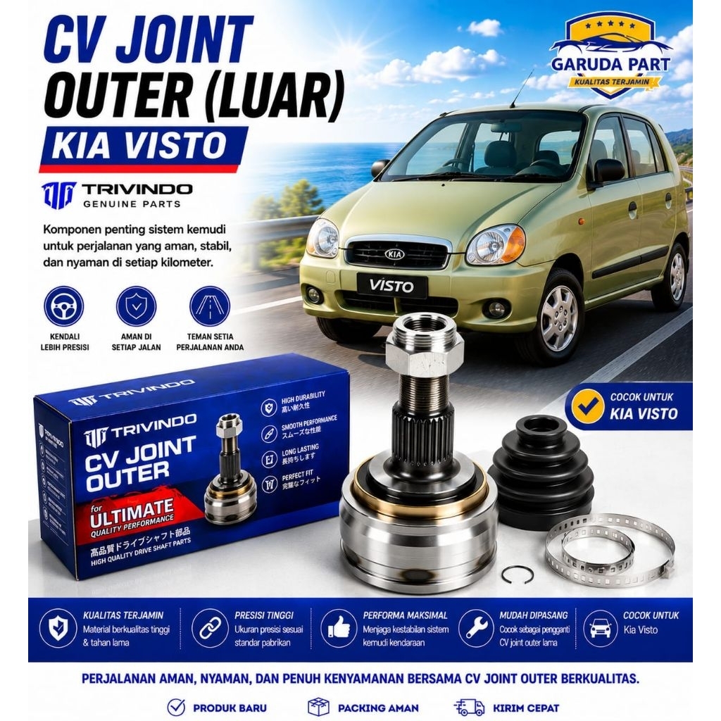 CV JOINT OUTER (LUAR) KIA VISTO