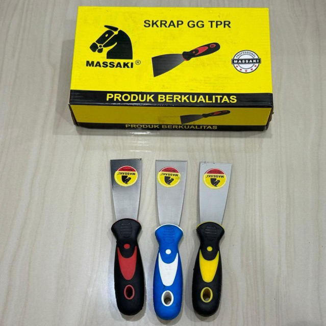 MASSAKI GG KARET 1-1/2” inci stainless steel asli sekrap kape gagang karet TPR 1,5 inci ( 4cm ) putt