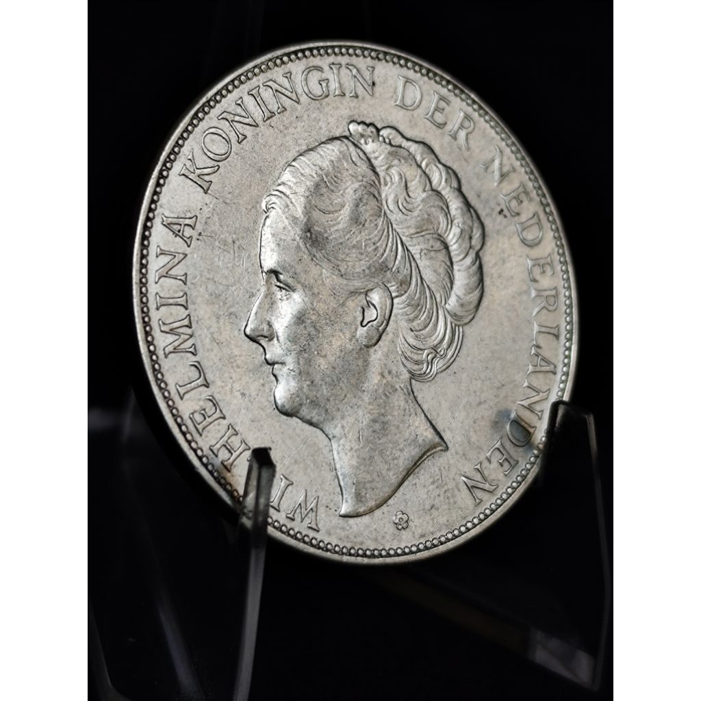 koin perak kuno asli  2,5 gulden wilhelmina 1932