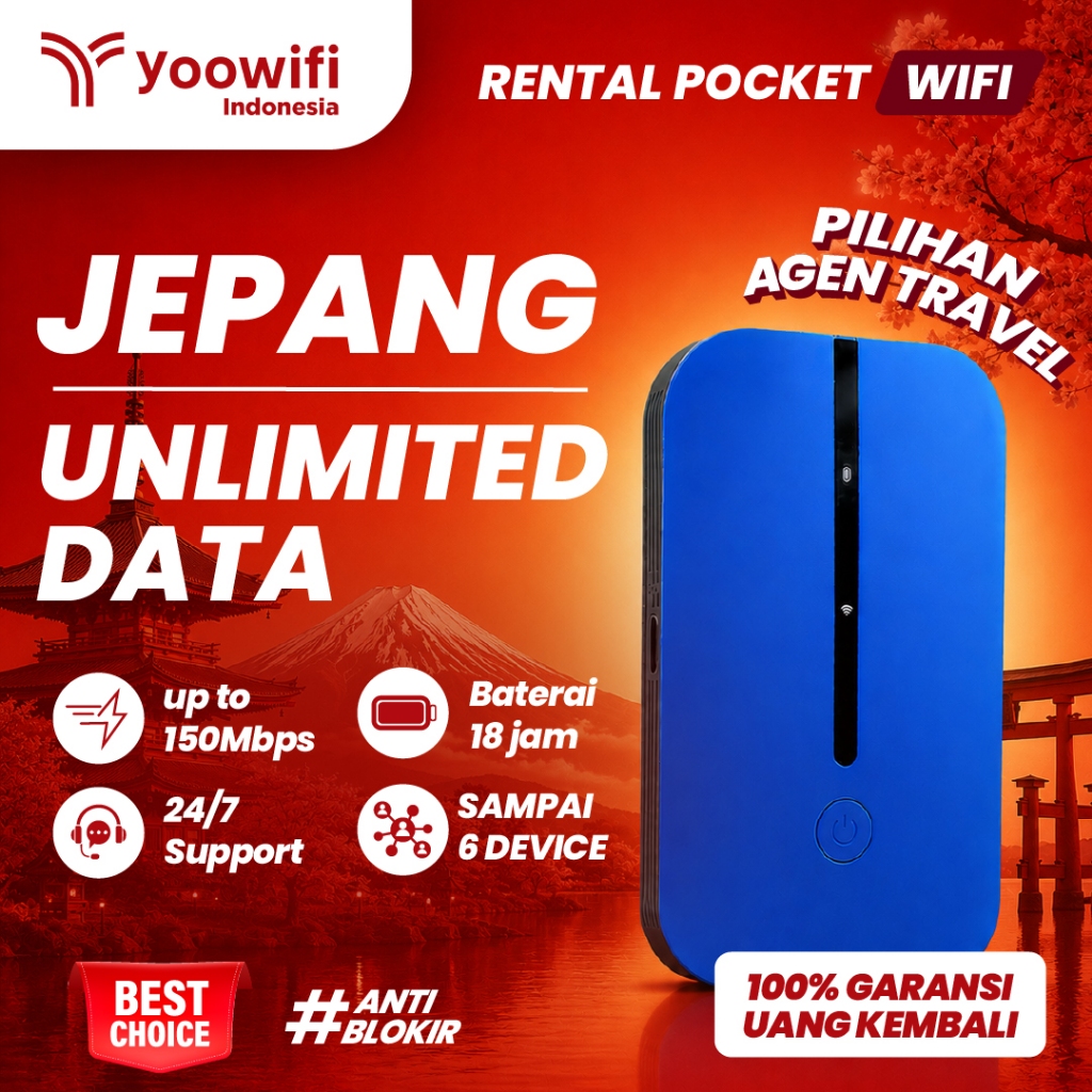 Pocket Wifi Jepang Unlimited Highspeed Wifi Portable Japan Yoowifi