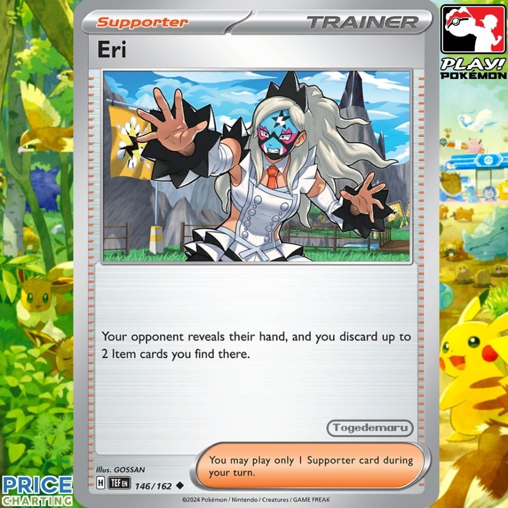 Kartu Pokemon TCG Inggris Eri TEF 146/162 U - Eria - Supporter Card