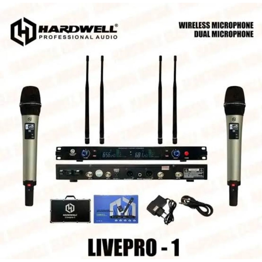 MICROFON WIRELESS HARDWELL LIVEPRO - 1H // LIVEPRO - 1L  ORIGINAL GARANSI RESMI