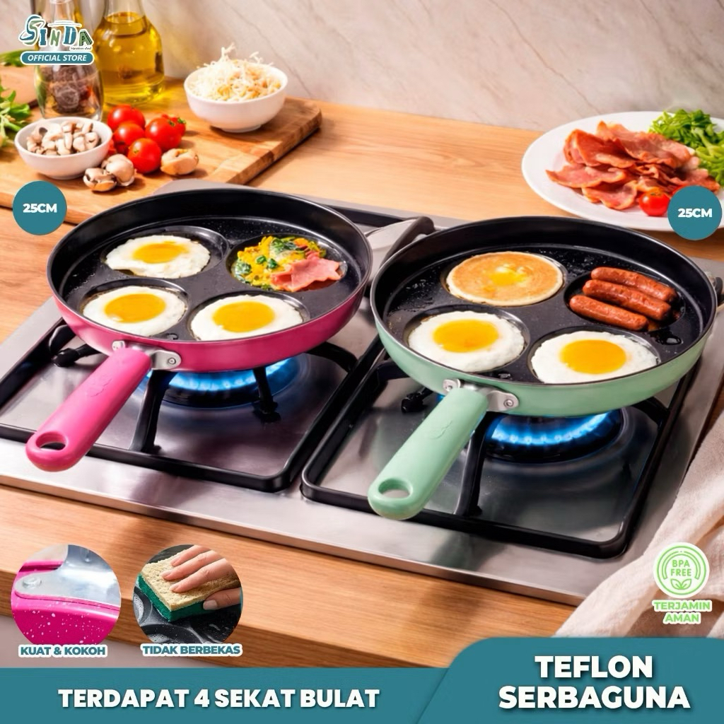 Fry pan telur 4 lubang