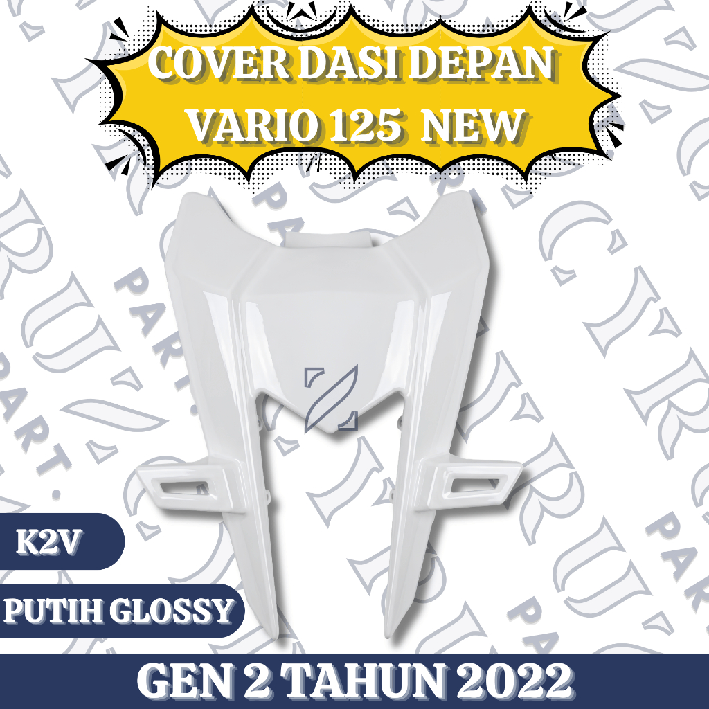 Cover Dasi Plat Depan Vario 125 NEW K2V Gen 2 Tahun 2022 Putih