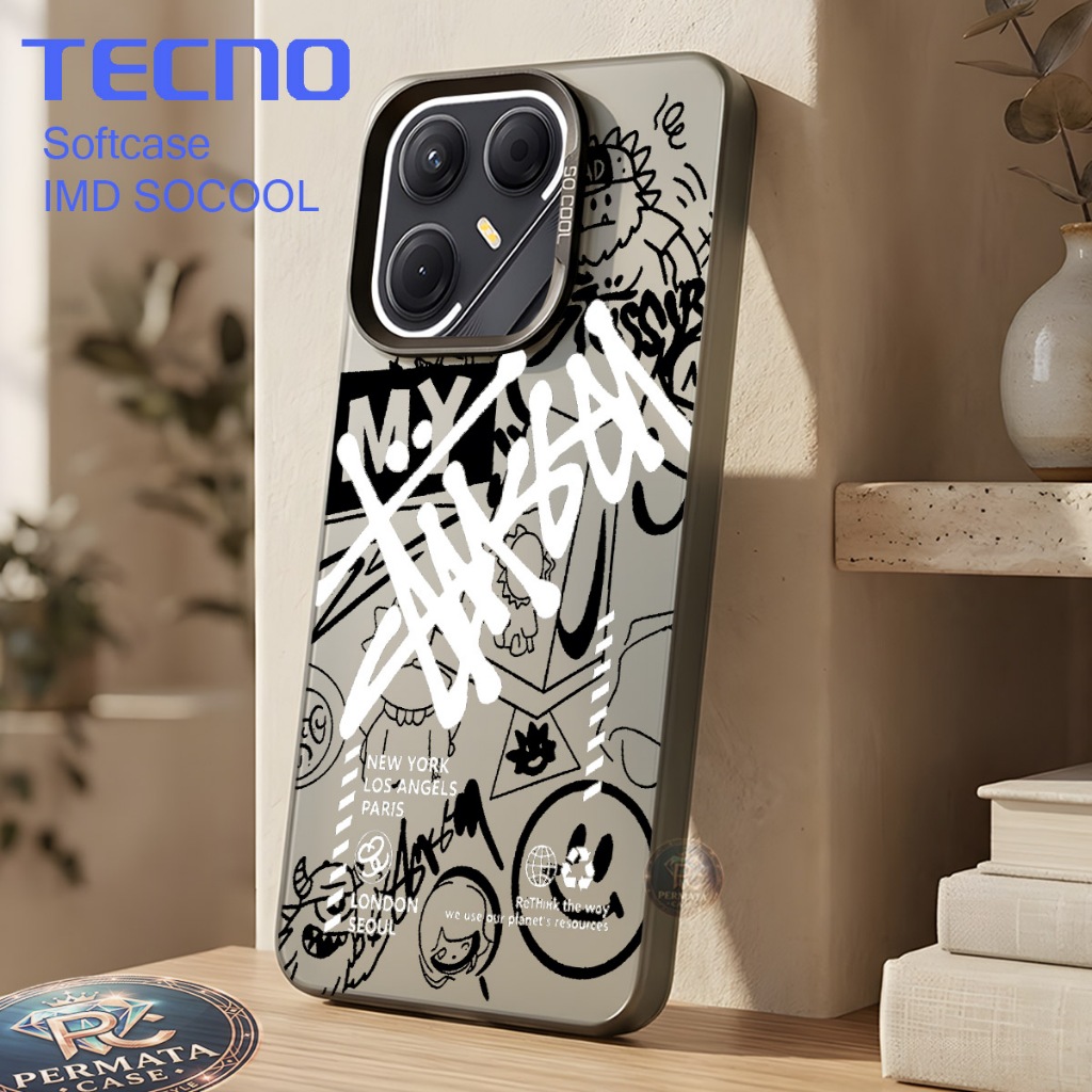 PC128 Case Tecno Pova 7 4g 5g 6/6Pro 7 Ultra 5g Spark 40C 40 10c 10 4g 40 4g Pelindung Hp Case Kilau