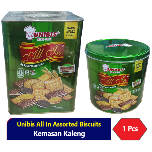 Unibis All In Assorted Biscuits Aneka Rasa Kemasan Kaleng