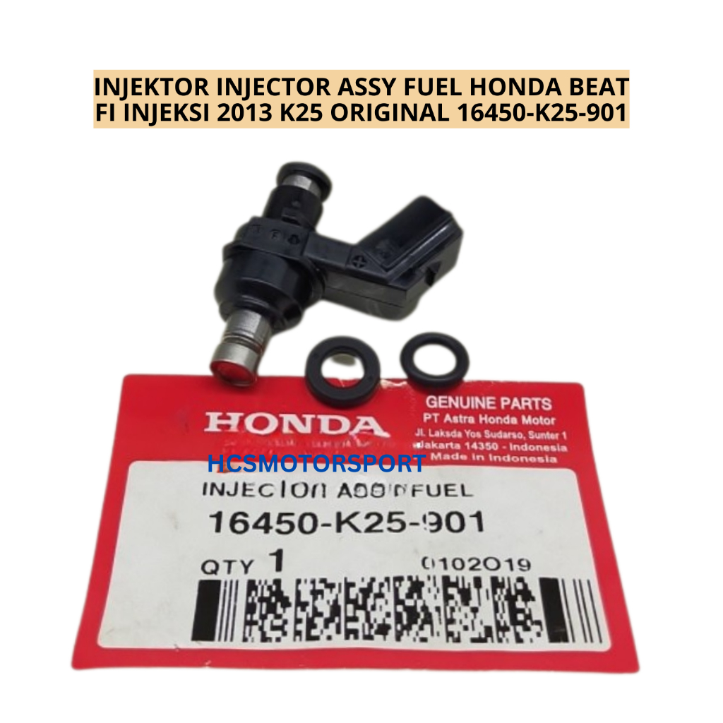 INJEKTOR INJECTOR ASSY FUEL HONDA BEAT FI INJEKSI 2013 K25 ORIGINAL 16450-K25-901