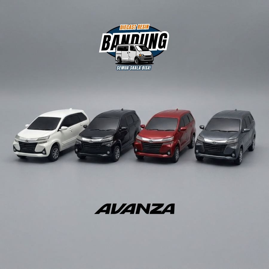 Resin 64 || Miniatur Toyota Avanza 2019 Skala 1:64 Bisa Custom warna & plat