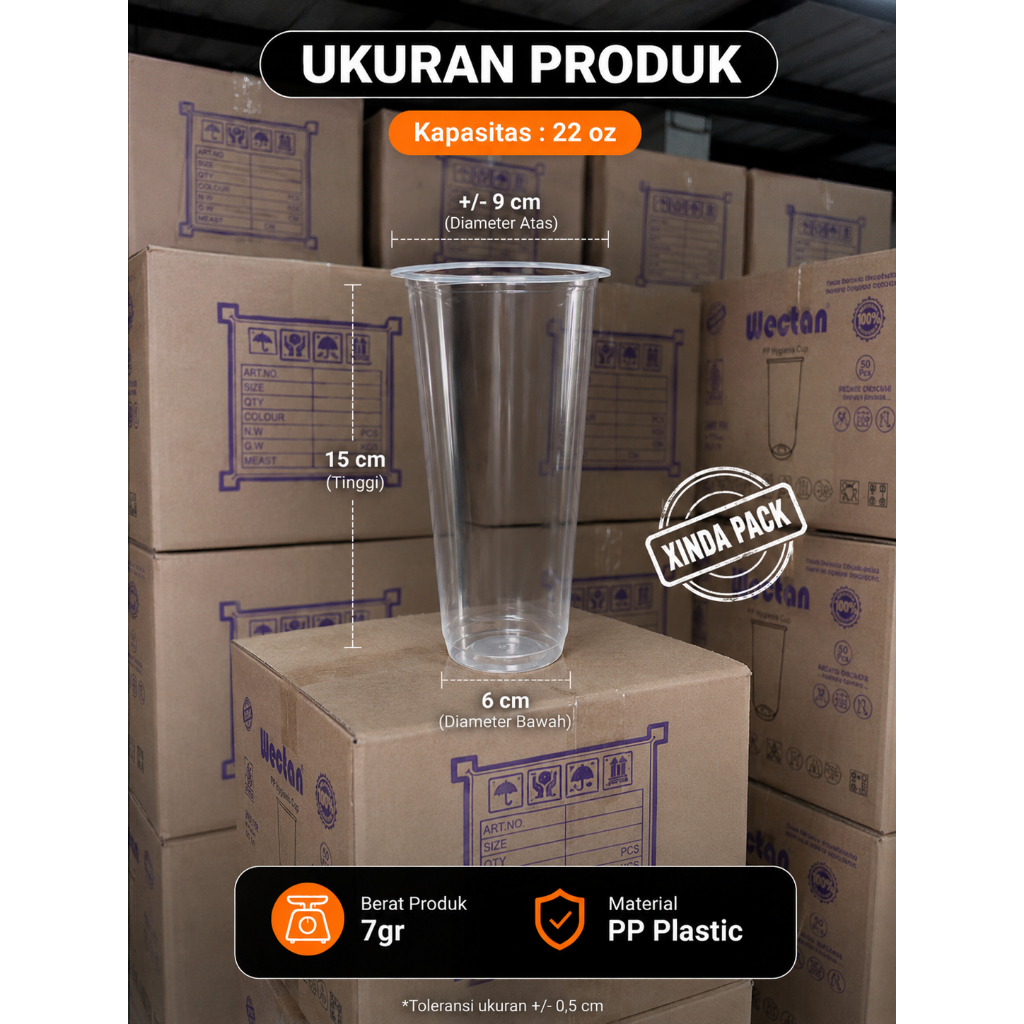 CUP GELAS OVAL TEBAL 7-7.4 GR HARGA GROSIR | GELAS PLASTIK | GELAS POP ICE 1 DUS ISI 1000 PC