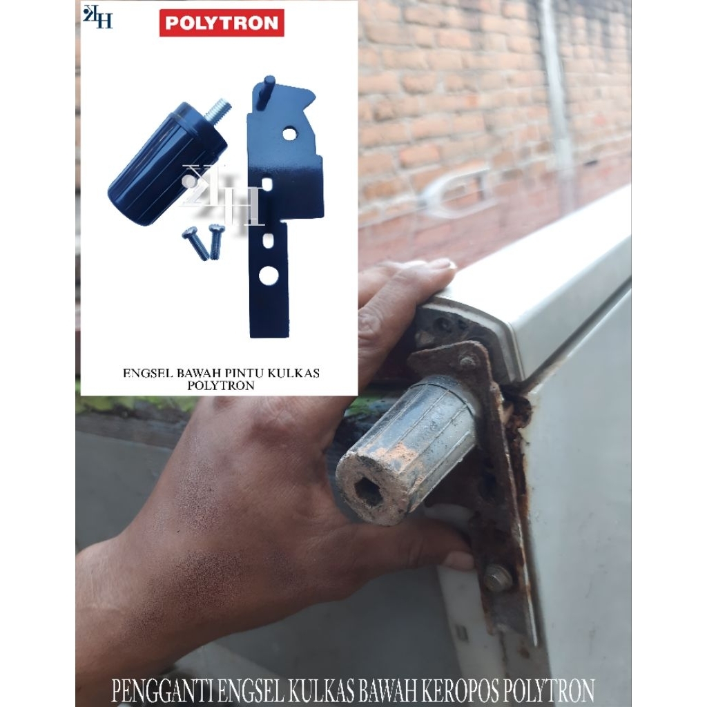 engsel dan kaki kulkas polytron