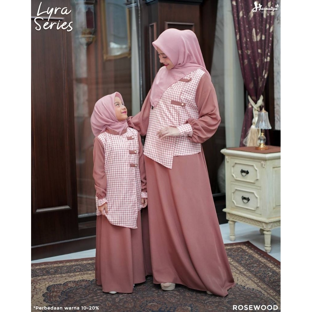 PO‼️[ORDER VIA CHAT-JANGAN CHECK OUT] Gamis Couple Mom & Kids Girl Lyra Dress Couple Ibu & Anak Pere