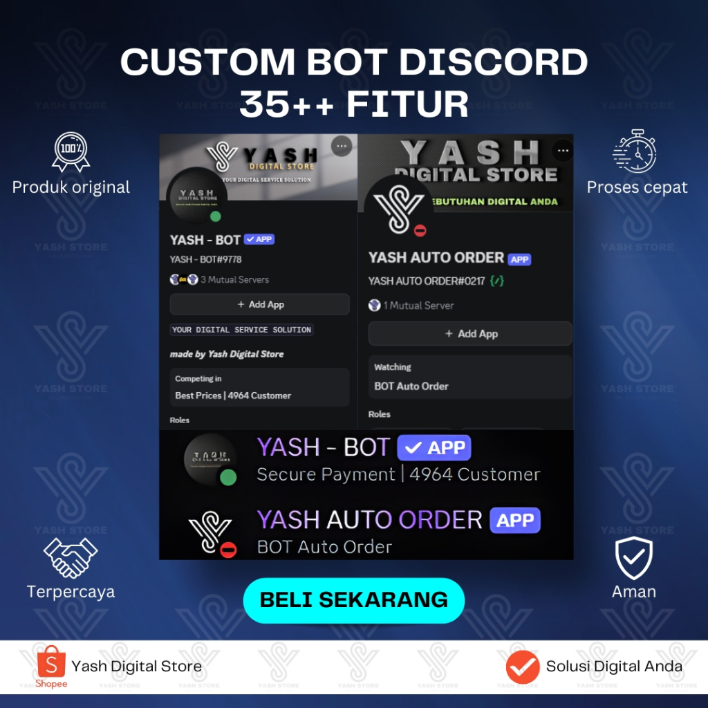 JASA PEMBUATAN BOT DISCORD PRIBADI UNTUK SERVER KOMUNITAS / STORE / CLASS / DLL