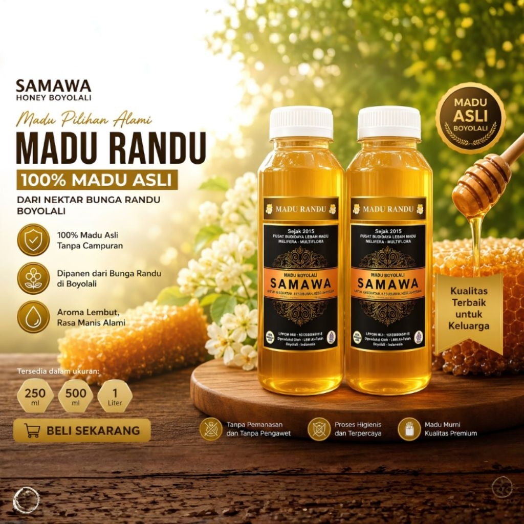 MADU MURNI ASLI RANDU 100%  SUPER PREMIUM - MADU MURNI - MADU ASLI - MADU RANDU