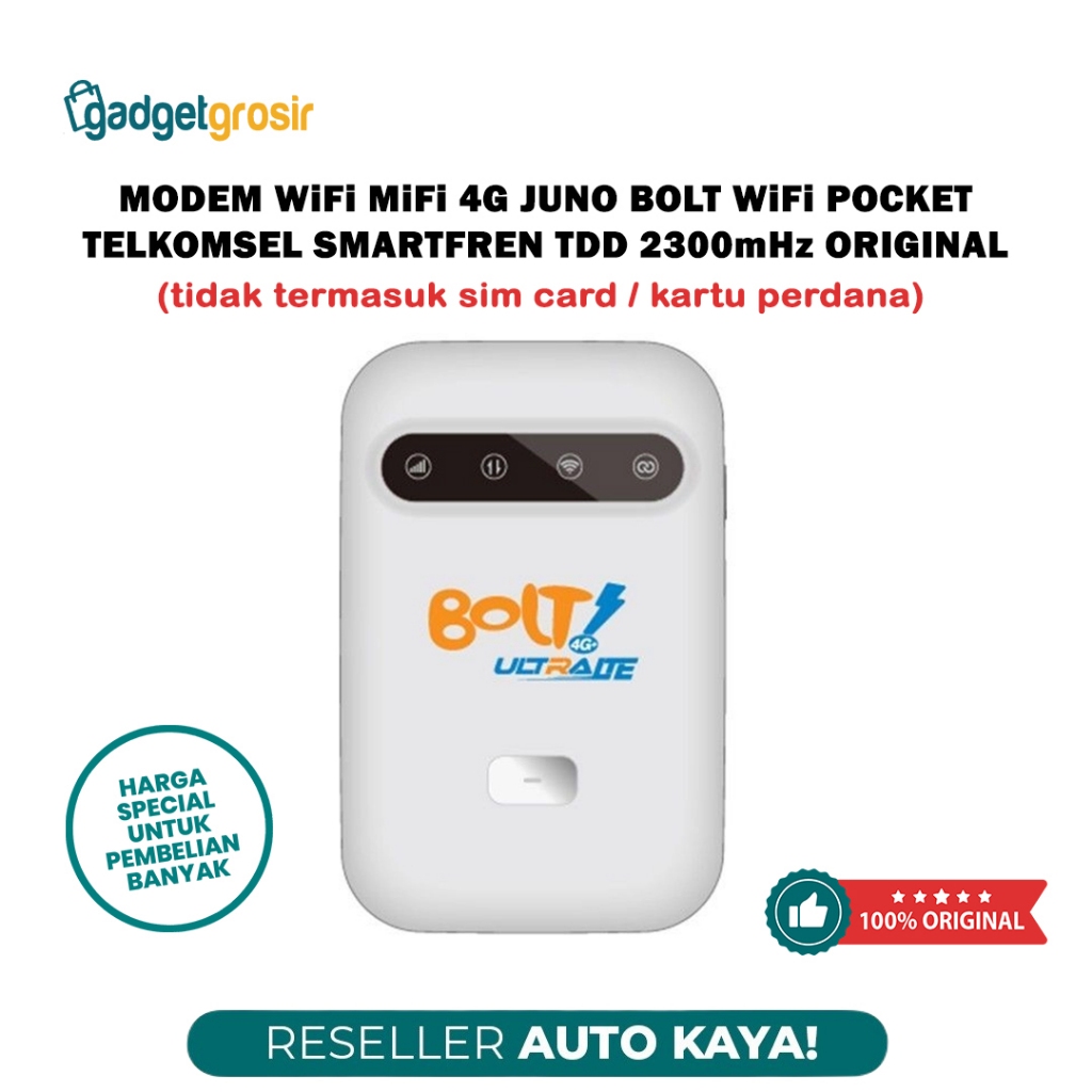 Modem WiFi MiFi 4G Movimax Portable Bolt Juno Telkomsel Smartfren TDD 2300 WiFi Pocket Original Gara