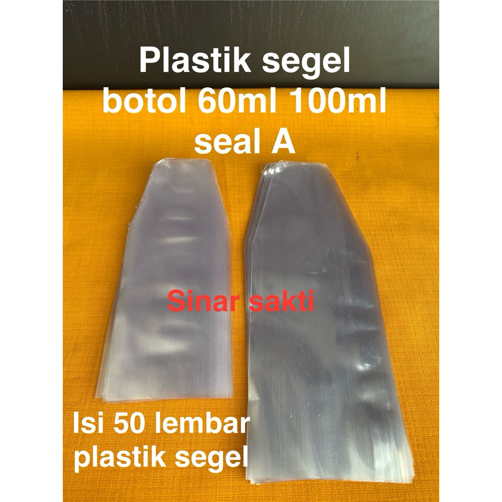plastik segel shrink segel botol spray 60ml 100ml isi 50lembar