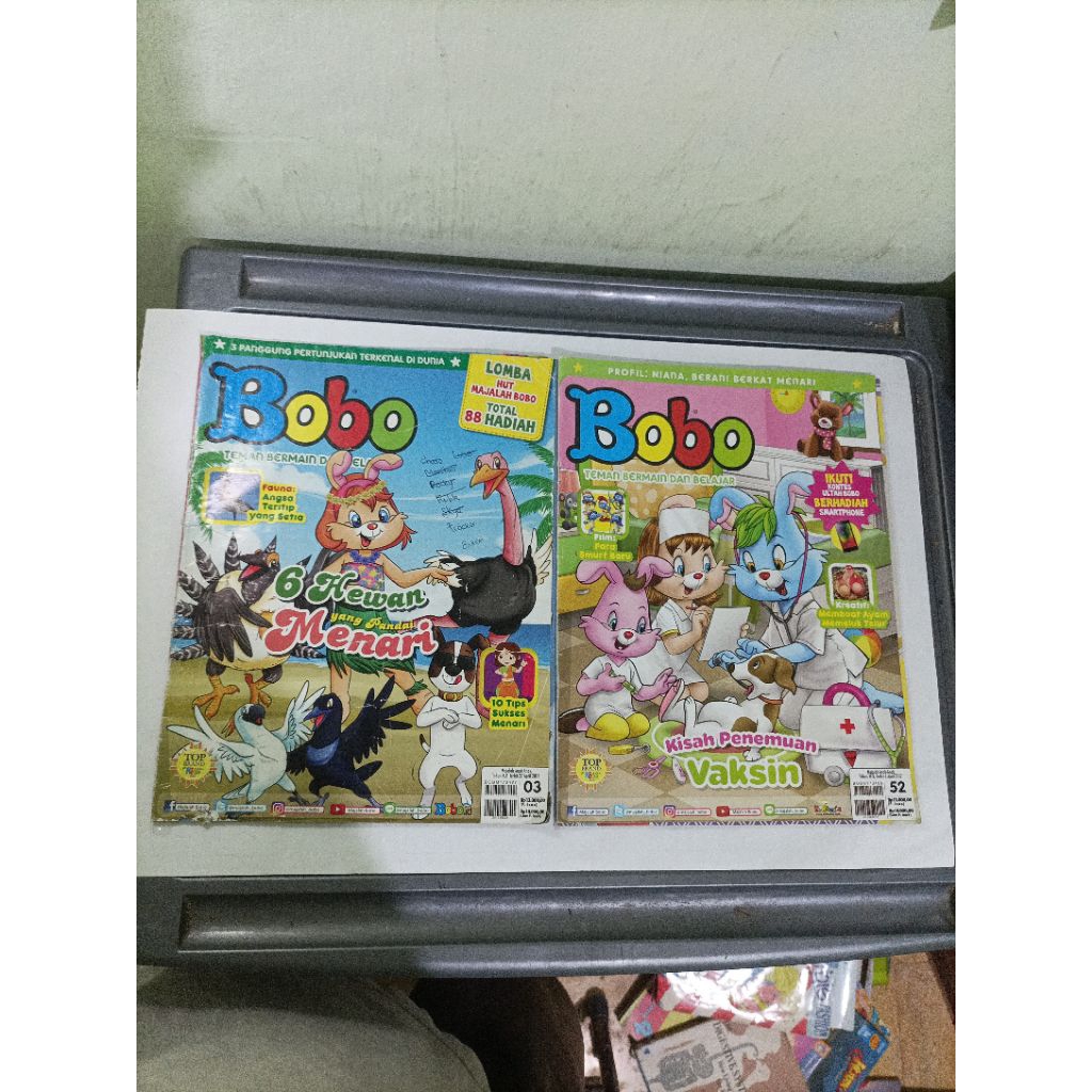 majalah bobo terbitan tahun 2015 dan 2017/perbuku