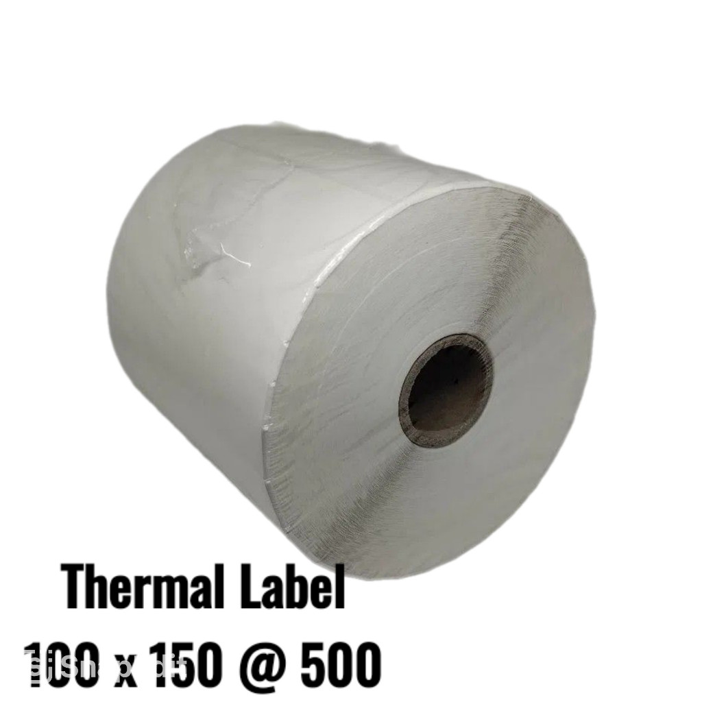 Sticker Kertas Thermal Label Resi Onlineshop 100x150 500 lembar Roll Thermal Printer Resi