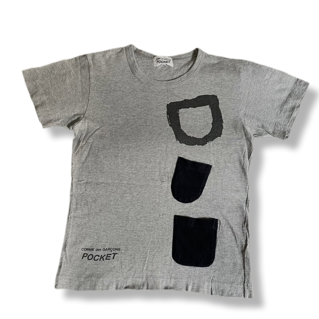 CDG COMME DES GARCONS MULTI POCKET GRAY T-SHIRT | KAOS | JSNG
