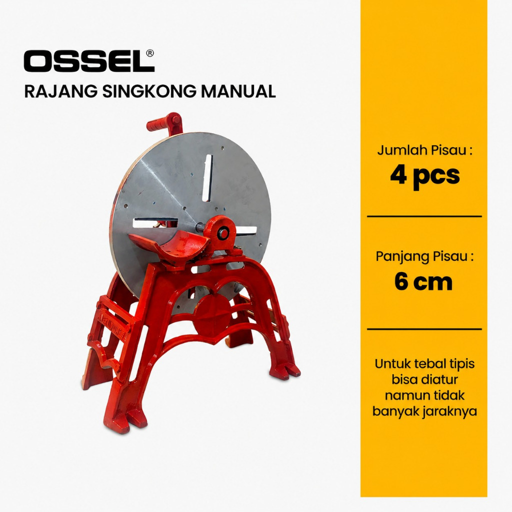 OSSEL Alat Rajang Singkong Pemotong Keripik Singkong Iris Keripik Singkong Perajang Sayur Buah OSSEL
