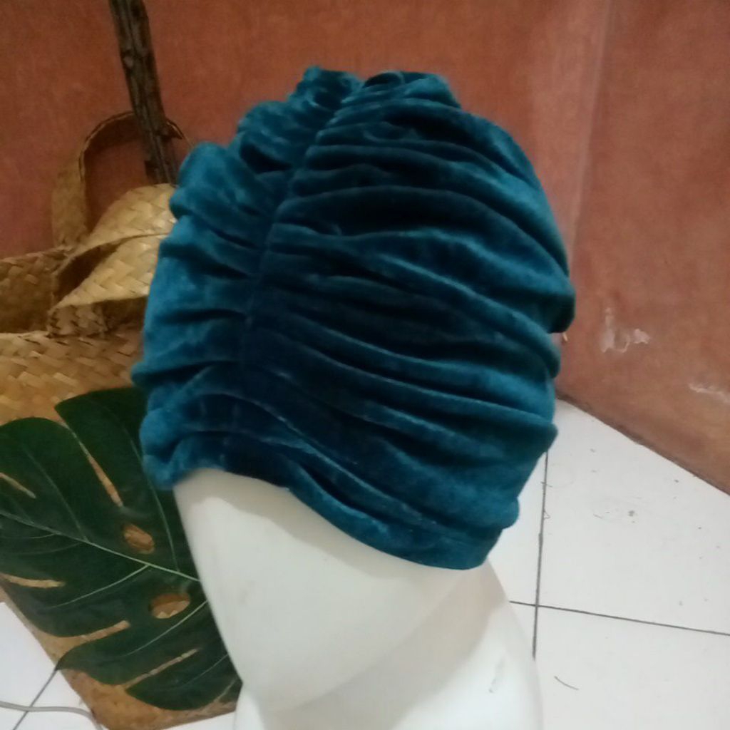 turban instan dewasa beludru