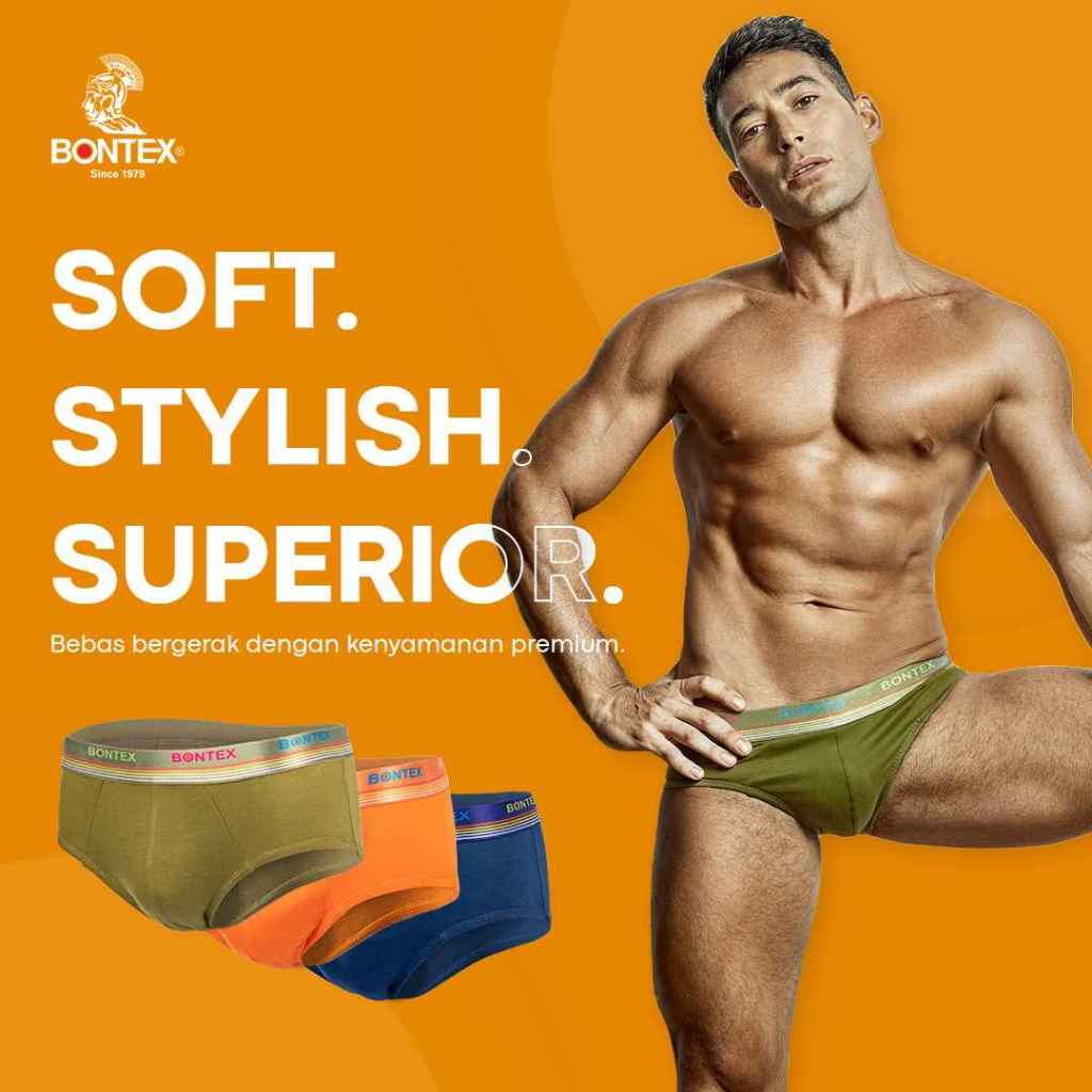 BONTEX New Super 602 - Celana Dalam Pria - Bahan Katun Pemakaian Sehari Hari