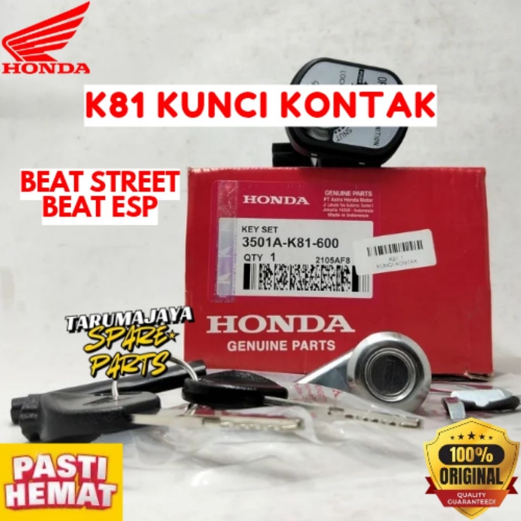 KUNCI KONTAK ORIGINAL HONDA KODE K81, KUNCI KONTAK BEAT STREET, KUNCI KONTAK BEAT ESP



