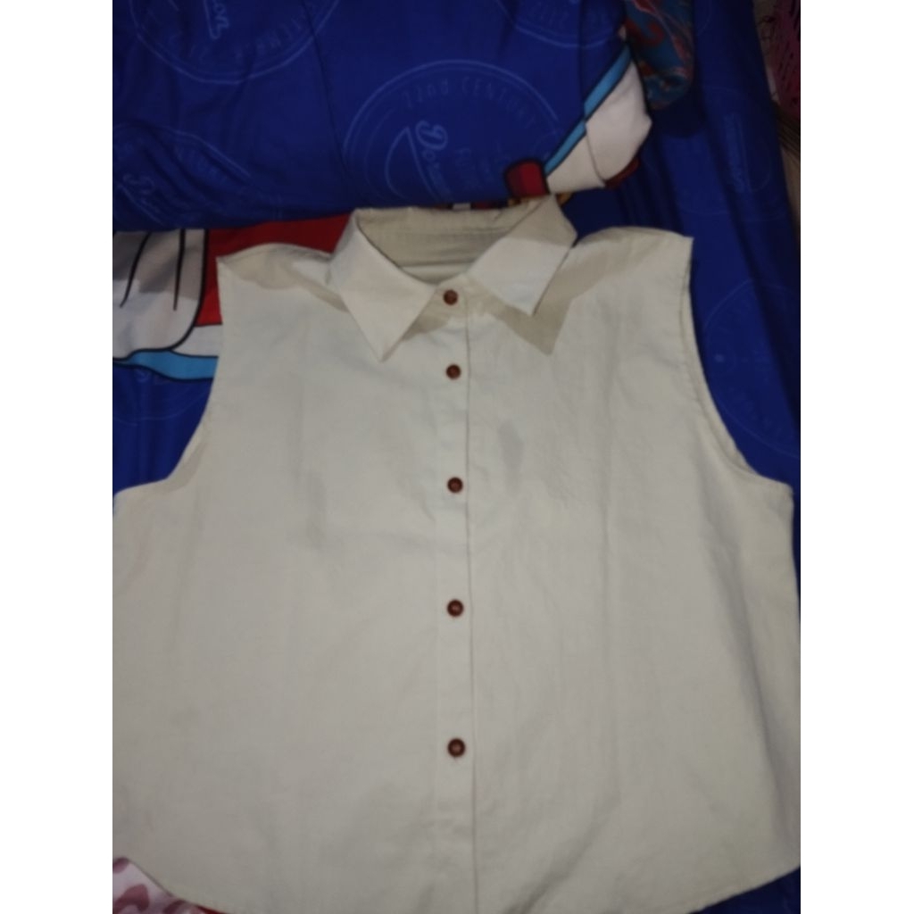 kemeja polo + Vest