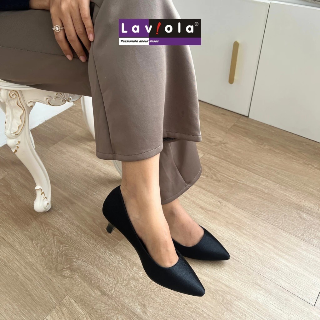 Laviola 2473 FFS - Sepatu Pantofel Wanita Hak Lancip 3cm