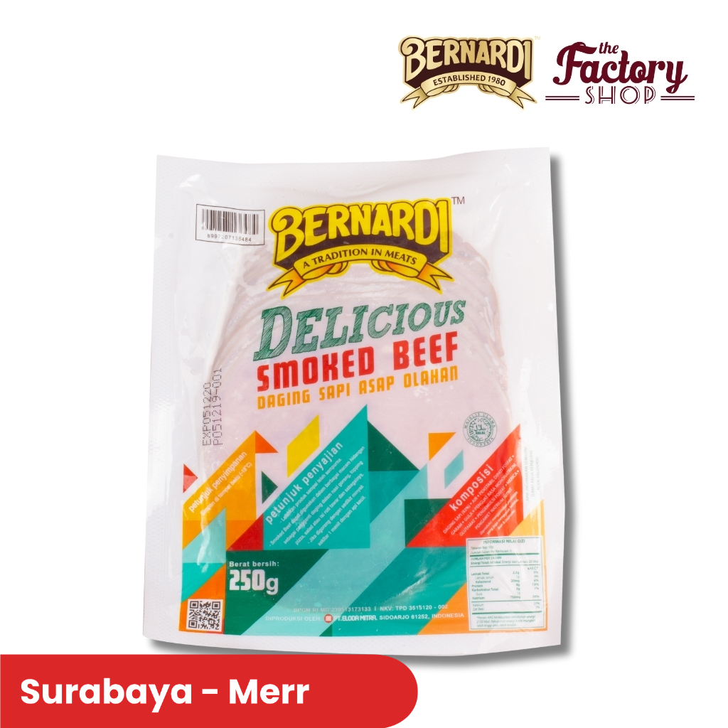 BERNARDI DELICIOUS SMOKED BEEF 250GR (SURABAYA)