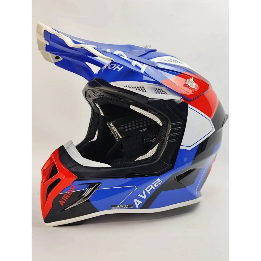 Airoh Aviator Ace 2 Shield Blue Red Helm Airoh Aviator Original