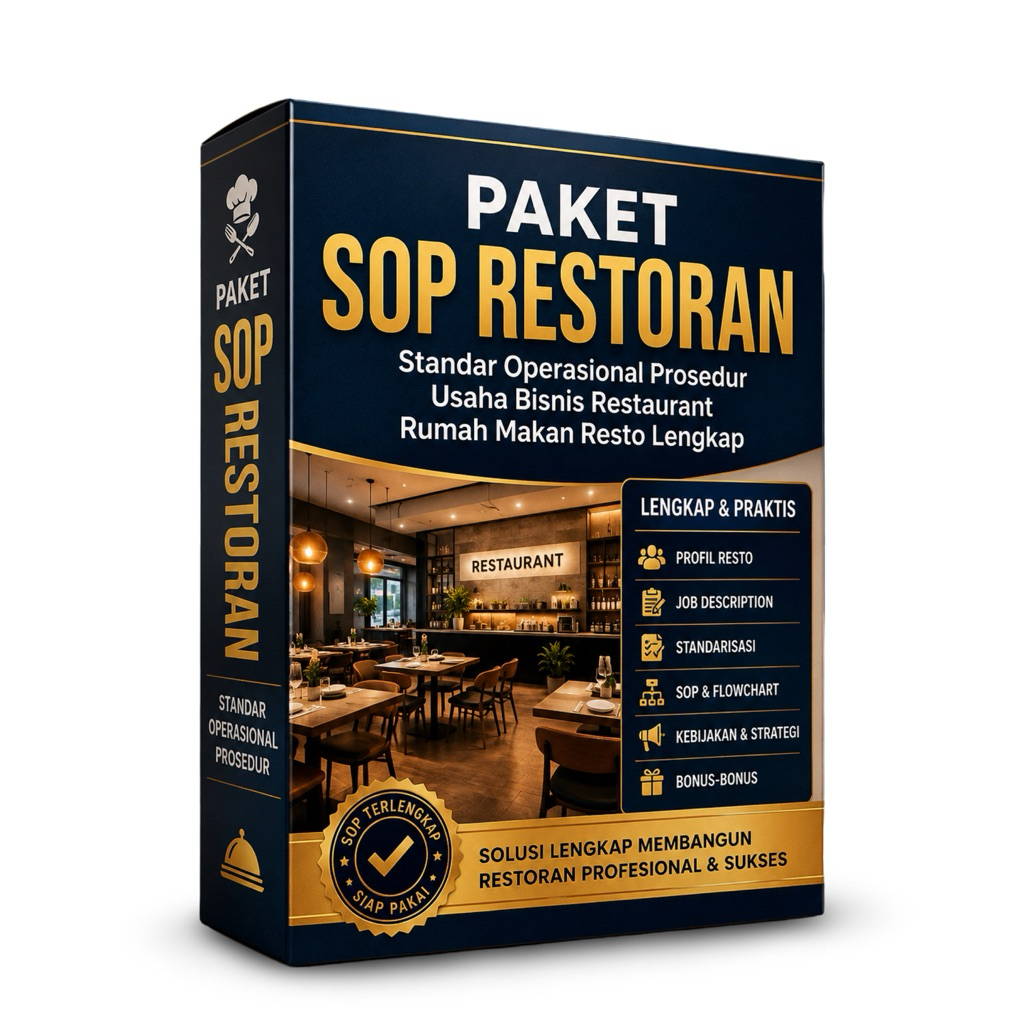 PAKET SOP RESTORAN: Standar Operasional Prosedur Usaha Bisnis Restaurant Rumah Makan Resto Lengkap