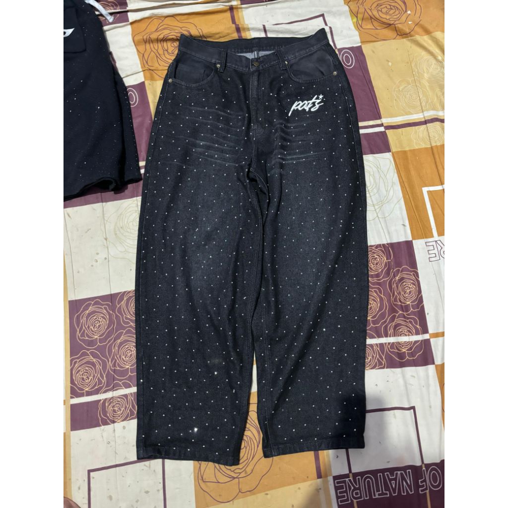 denim pats - jeans pats - denim baggy pats size m nominus mulus